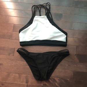 Small Black & White 2 piece bikini